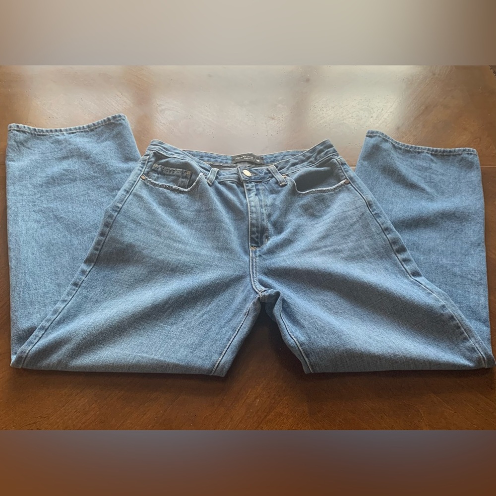 Just Black Denim Jeans High Waisted, Baggy fit, Wide leg, Light denim Si…